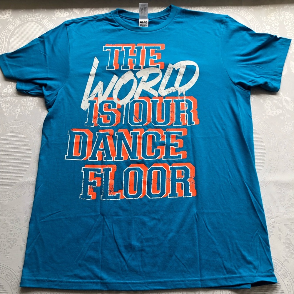 Zumba Wear Fitness Logo Graphics One Size Fits Most Blue T-Shirt Short Sleeves